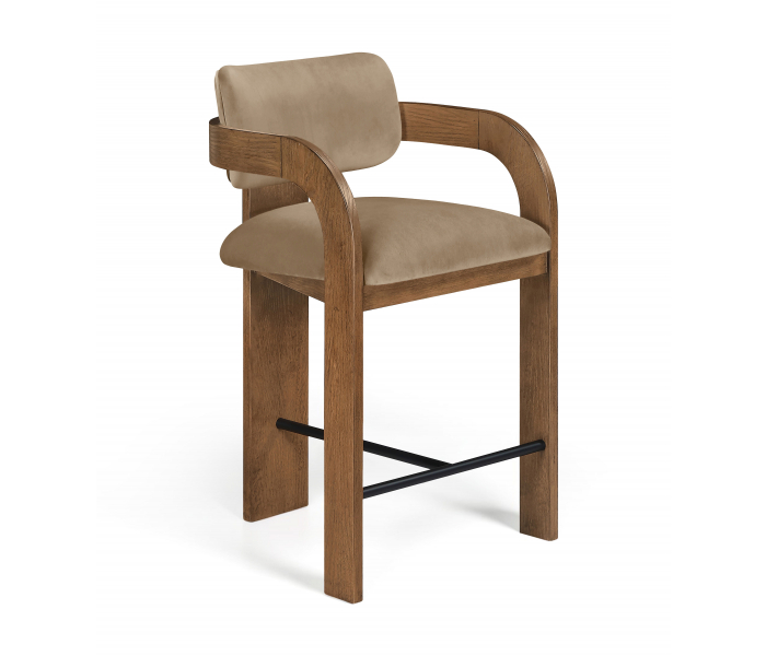 Cedra - Velvet Performance Fabric Upholstered Counter Stool