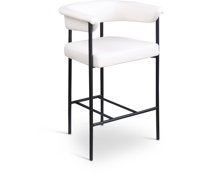 Malin - Faux Leather Counter Stool (Set of 2) - Cream