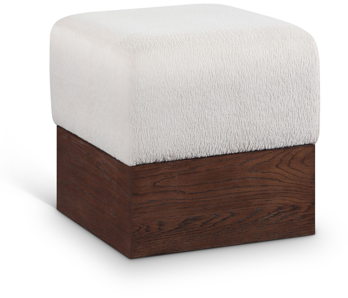 Havre - Ottoman / Stool With Brown Base