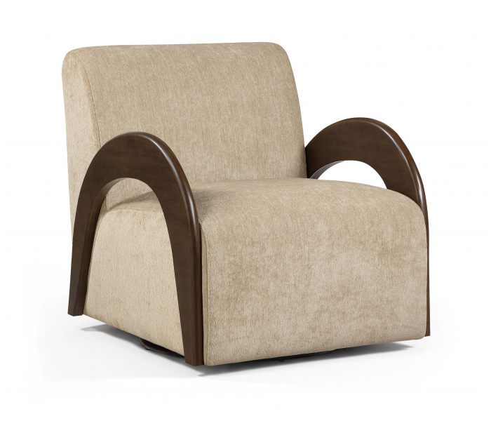 Neria - Chenille Fabric Upholstered Swivel Accent Chair