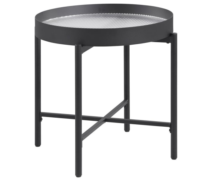 Ozella - Round End Side Table With Recessed Top Sandy, 24"