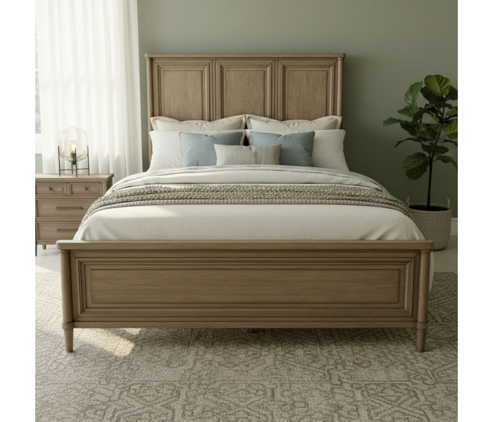 Rochelle Park - Queen Panel Bed - Smokey Taupe - Light Brown