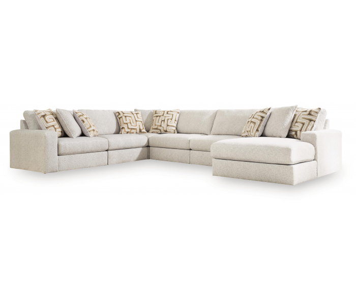 Kestrie 6-Piece Sectional With RAF Corner Chaise Feathered