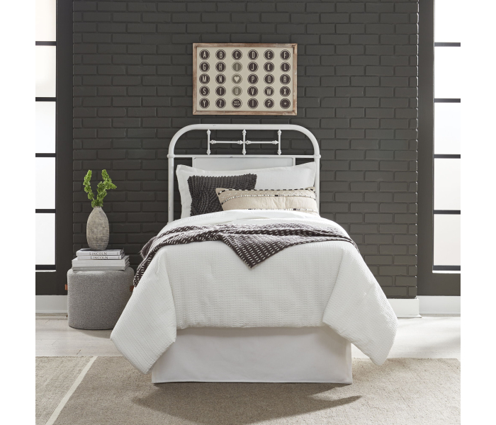 Vintage Series - Twin Metal Headboard - Antique