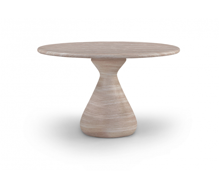 Sano - 48'' Indoor/Outdoor Dining Table - Travertine - Beige, 48"