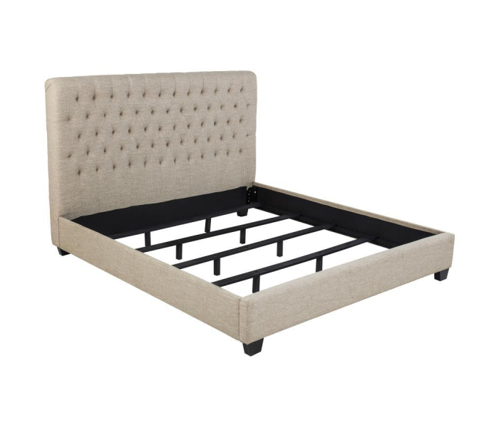Chloe - Upholstered Eastern King Panel Bed - Oatmeal
