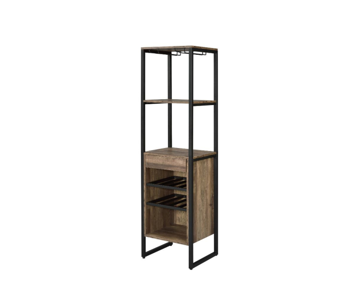 Narik - Wine Cabinet - Weathered Oak