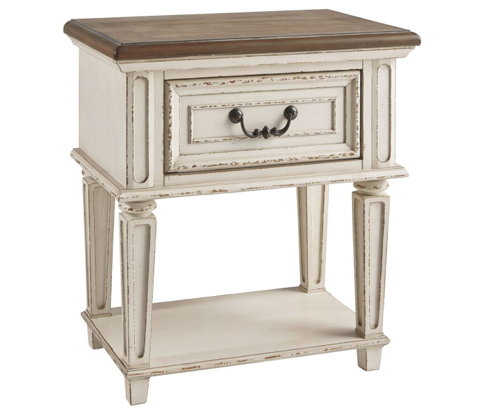 Realyn - Chipped White - One Drawer Night Stand