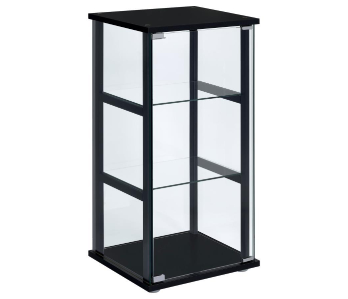 Cyclamen - 3-Shelf Clear Glass Curio Display Cabinet