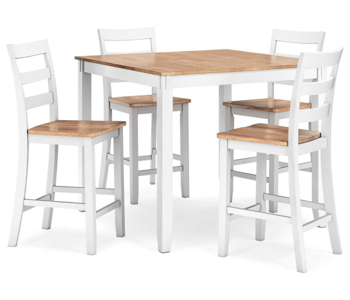 Gesthaven - Natural / White - Dining Room Counter Table Set (Set of 5)