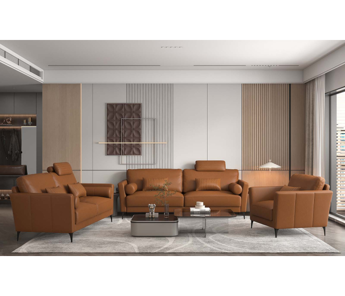 Tussio - Loveseat - Saddle Tan Leather