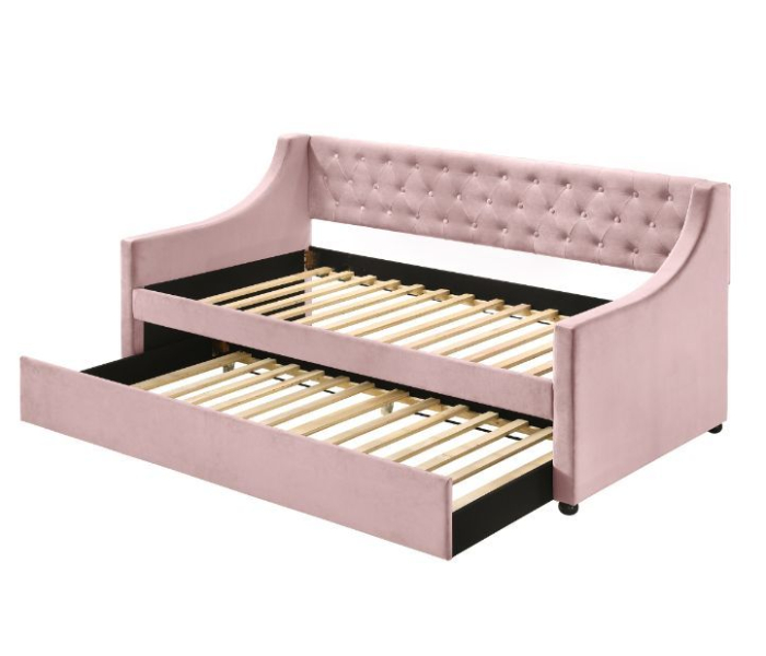 Lianna - Twin Daybed - Pink Velvet
