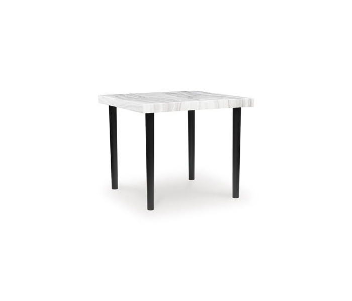 Mervannie Square Dining Room Counter Table Gray / Black, 42"