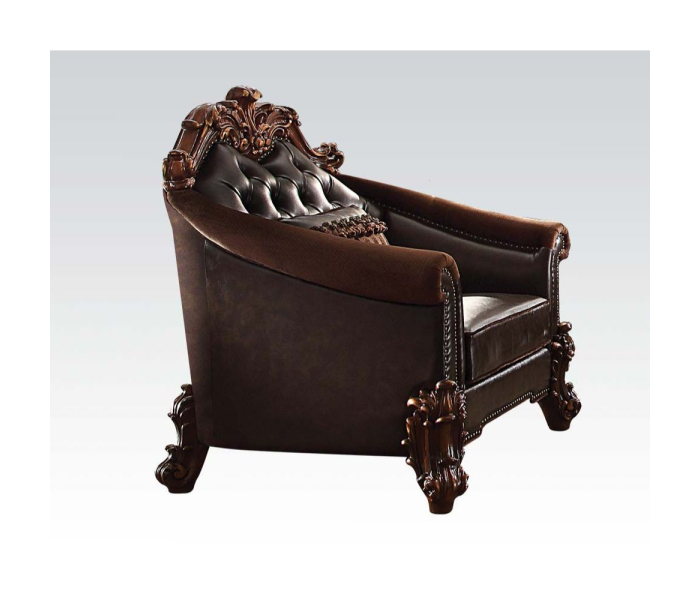 Vendome II - Chair - Two Tone Dark Brown PU & Cherry