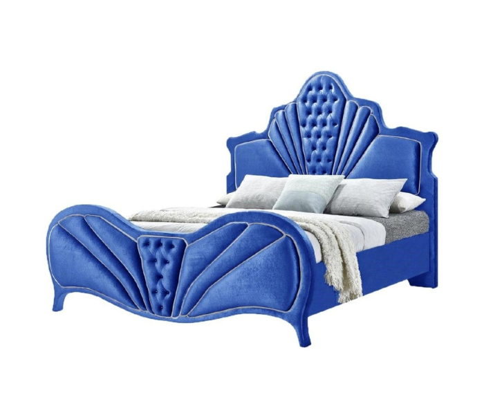Dante - Eastern King Bed - Blue Velvet