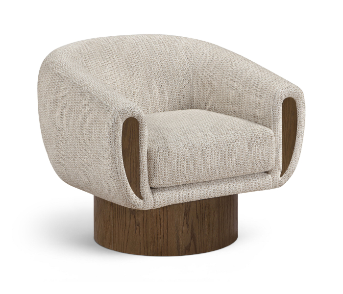 Avella - Interwoven Fabric Upholstered Swivel Accent Chair