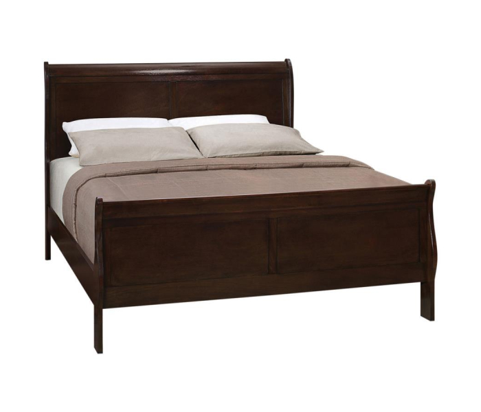 Louis Philippe - Wood Eastern King Sleigh Bed - Cappuccino