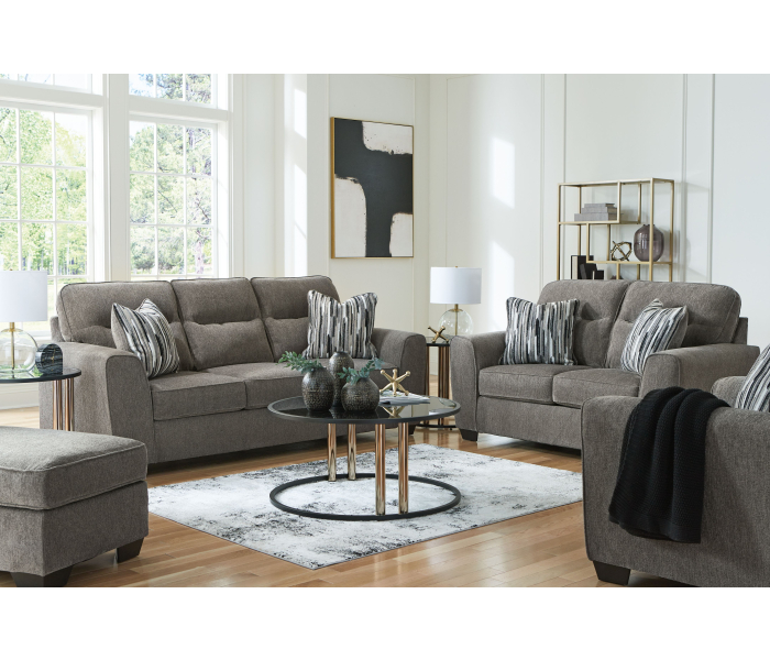 Olten 4 Pc. Sofa, Loveseat, Chair And A Half, Ottoman Graphite