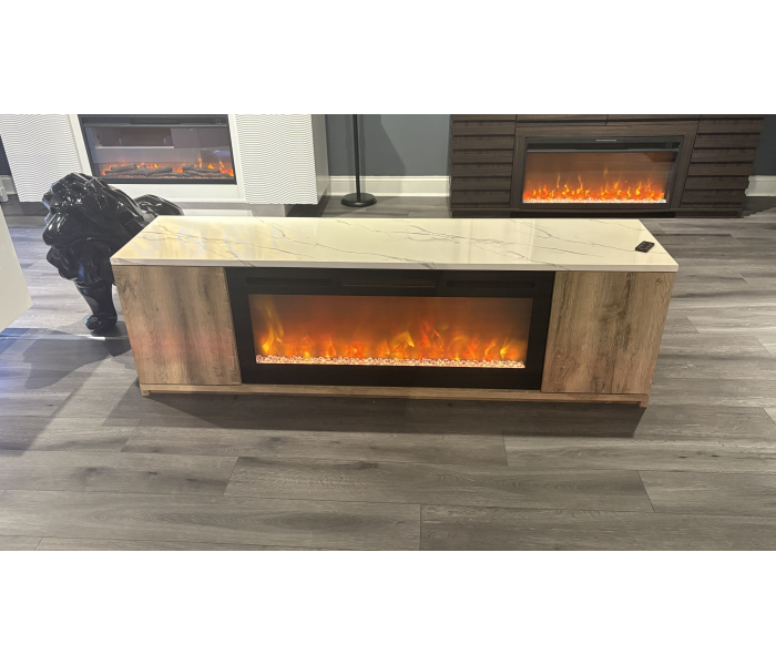 Maya - 71" Entertainment Unit With Speaker - Natural - Light Brown