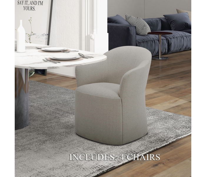 Accent Dining - Accent Dining Chairs With Casters (Set of 4) - Truffle