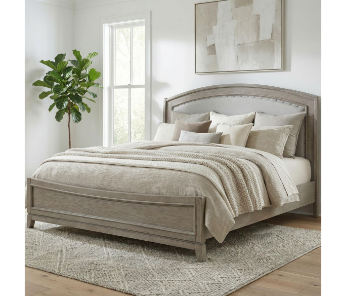 Avalon - King Upholstered Bed - Burnished