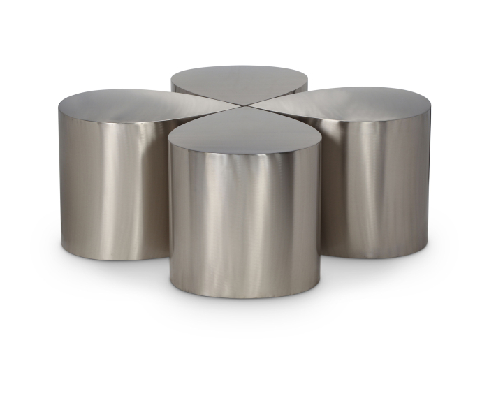 Petal - Coffee Table - Silver, 42"