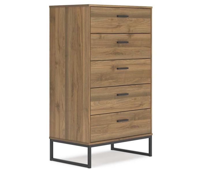 Deanlow - Honey - Five Drawer Chest, 50.67" Tall