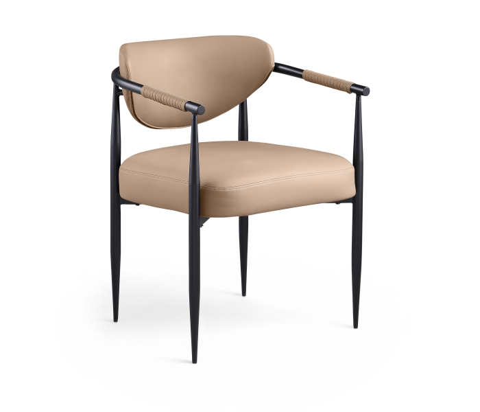Virella - Vegan Leather Upholstered Dining Chair (Set of2) - Tan - Light Brown