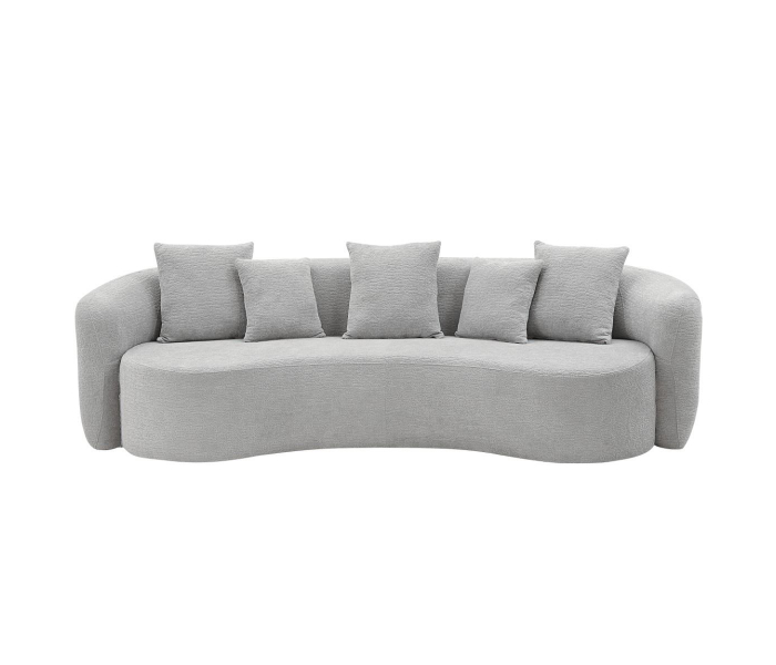 Barasa - Oversize Sofa With 5 Pillows - Gray, 112"