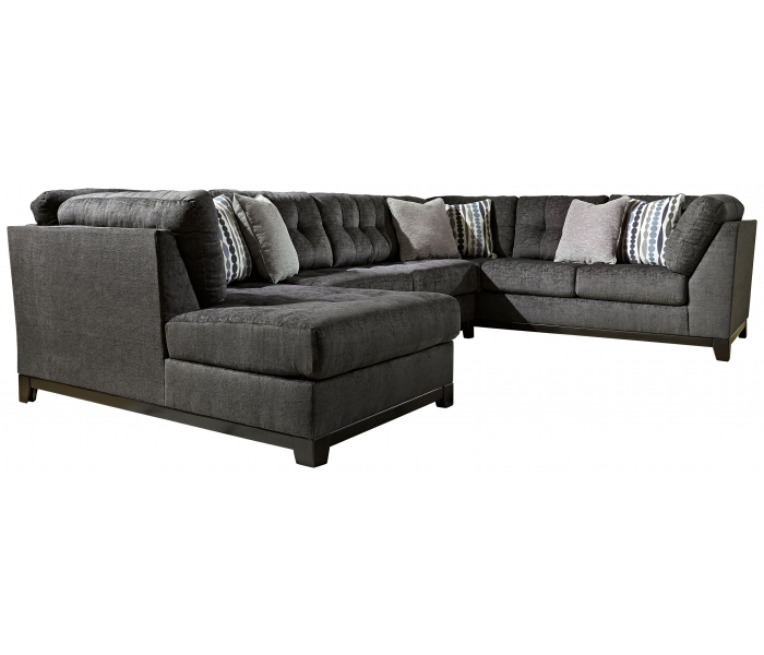 Reidshire Left Arm Facing Corner Chaise 3 Pc Sectional Steel, 145"