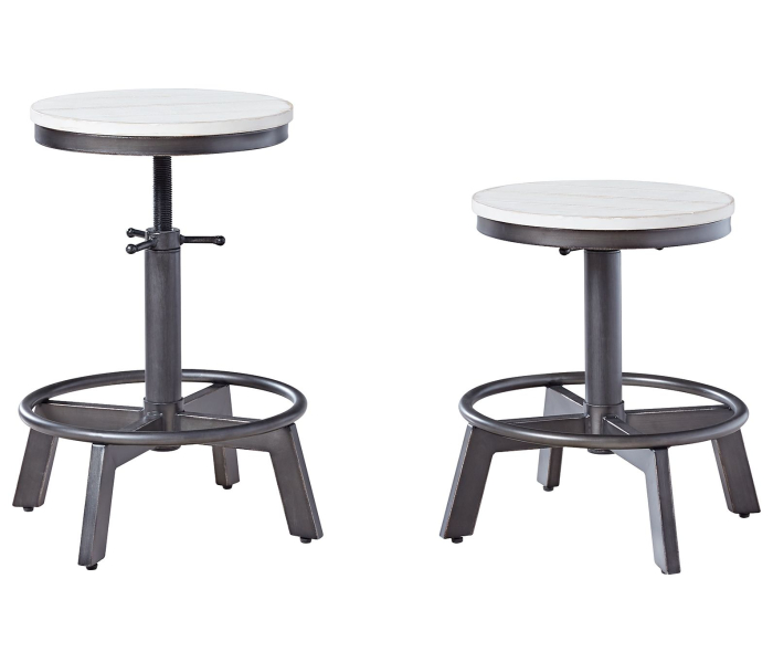 Torjin - Vintage White - Swivel Stool (Set of 2)