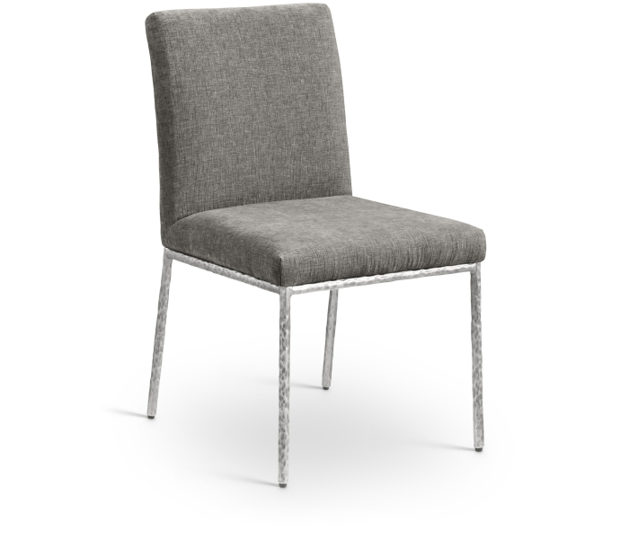 Reeves - Chenille Fabric Upholstered Dining Side Chair (Set of 2) - Dark Gray