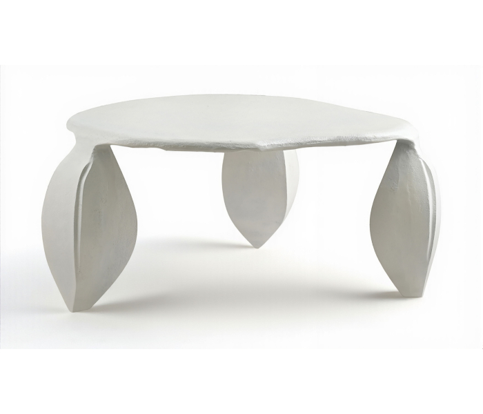 Pueblo - Aluminum Coffee Table - Cream - White, 30"