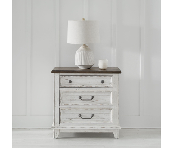River Place - 3 Drawer Nightstand With Charging Station