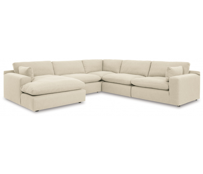 Elyza Left Arm Facing Corner Chaise 5 Pc Sectional Linen, 133"