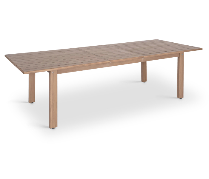 Newport - Acacia Wood 86.75" / 108" Outdoor Patio Dining Table - Natural - Light Brown, 108"