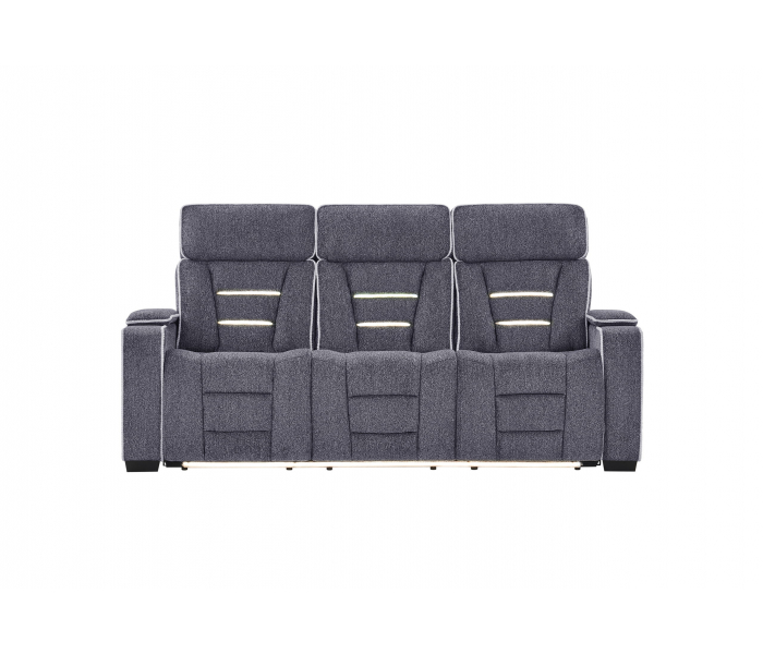 U1895 - P2 Reclining Sofa With IS And LED - Dark Gray, 85.03"