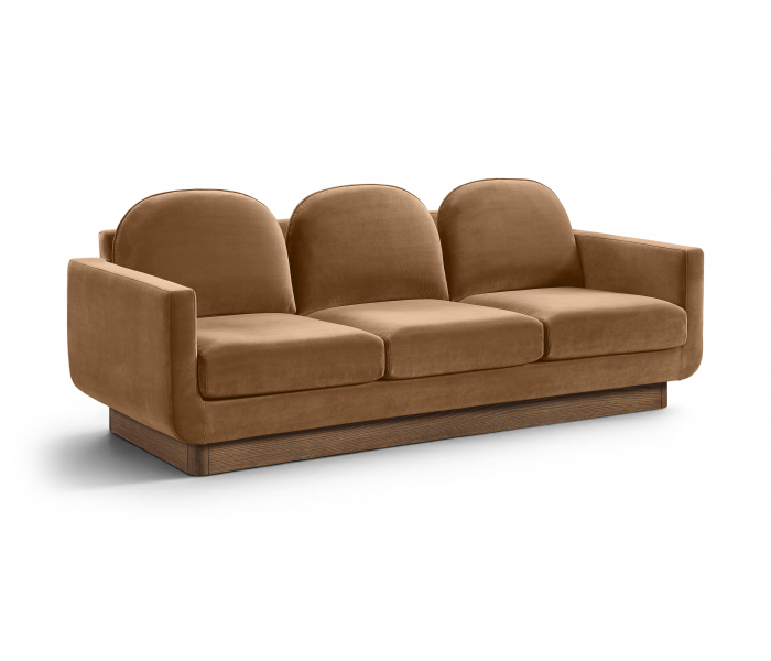 Diviento - Velvet Performance Fabric Upholstered Sofa, 89"