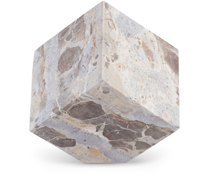 Block - Marble Decorative Cube - Gray, 6"