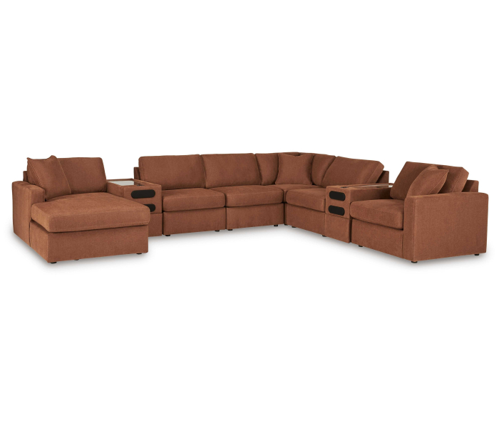 Cozymax - Spice - 8-Piece Sectional With Laf Corner Chaise And Audio System Console, 157"