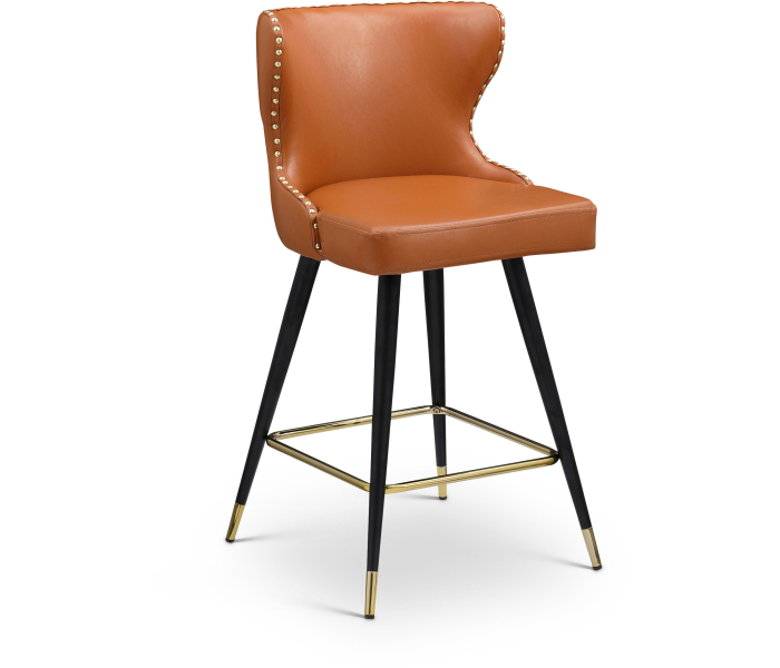 Hendrix - Counter Bar Stool (Set of 2) - Cognac