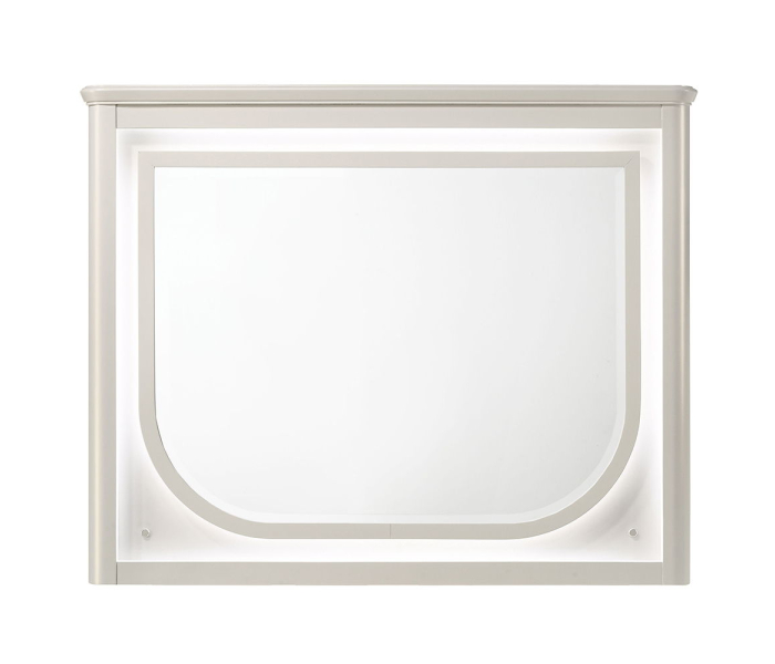 Laveda - Mirror With LED - Pearl White Finish