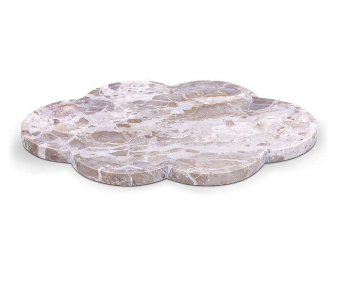 Rimini - Marble Clover Shaped Tray, 16"