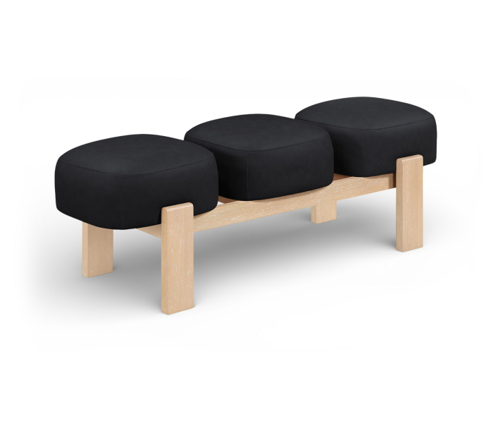 Woodcrest - Vegan Leather Upholstered Bench