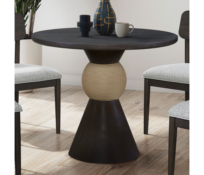 Briarcrest - Round Table Set - Dark Smoke - Black, 36"