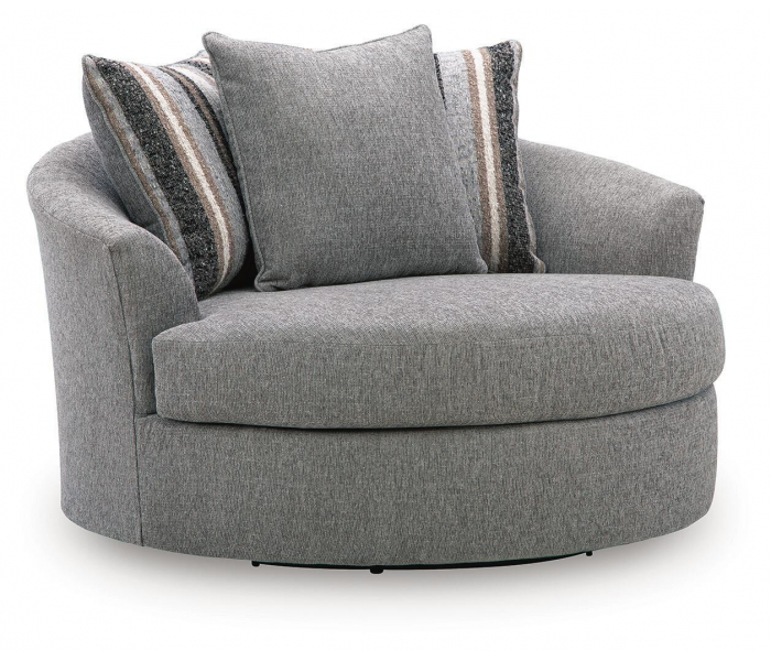 Creston Heights Oversized Swivel Accent Chair Smolder