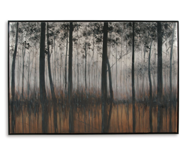 Philyra - Black / Orange / Silver - Wall Art
