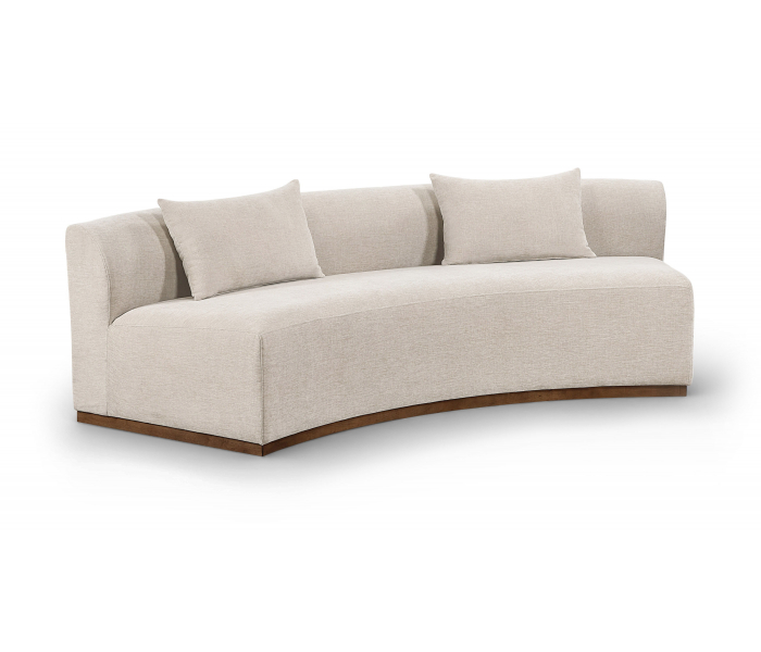 Avanti - 104" Chenille Fabric Upholstered Sofa - Beige, 104"