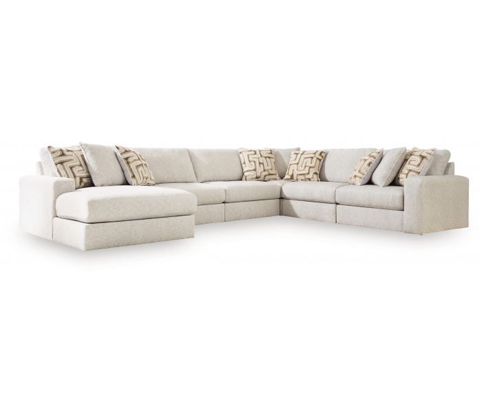 Kestrie 6-Piece Sectional With LAF Corner Chaise Feathered