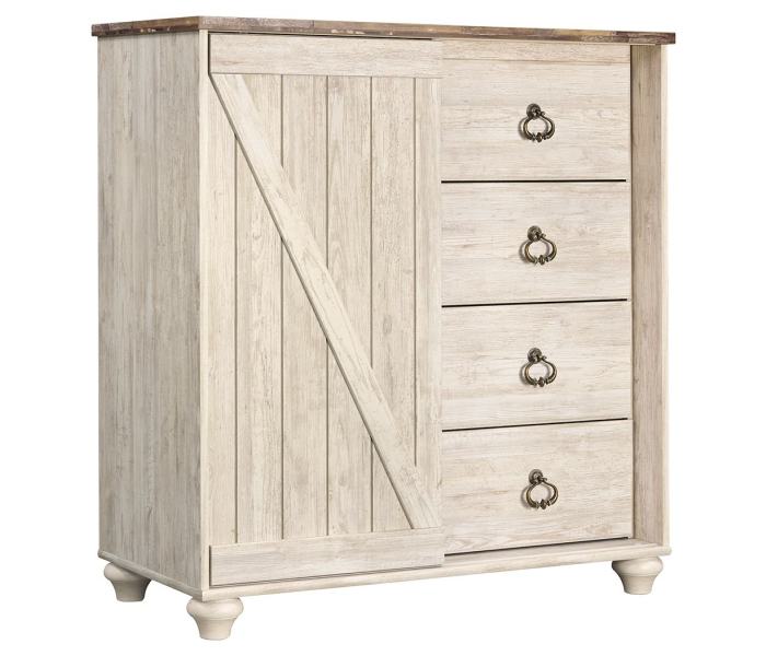Willowton - Whitewash - Dressing Chest, 46.26" Tall